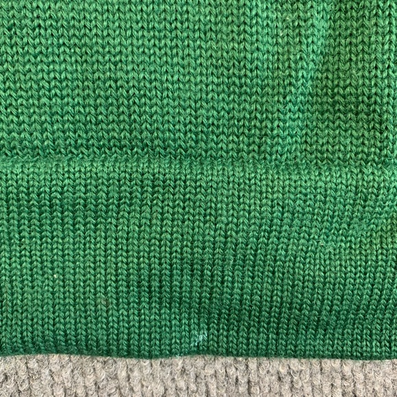 Vintage 100% Wool Varsity Style Green Cardigan with White Trim - Picture 5 of 5